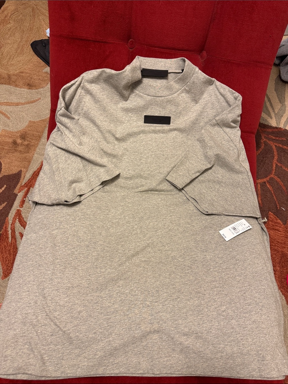 Essentials Men's Crewneck Longline Shirt - Heather Gray
